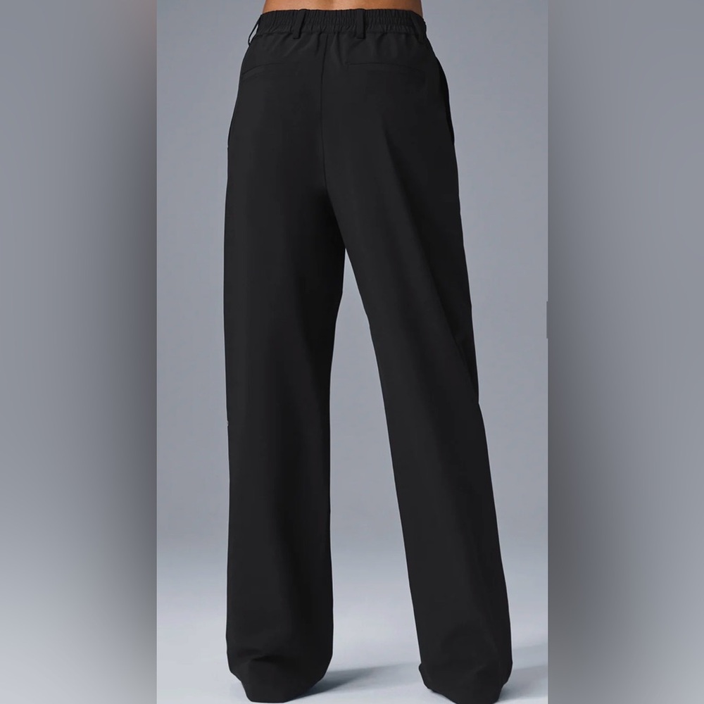 ALO High-Waist Pursuit Trouser Black Size Medium Long - Picture 10 of 12